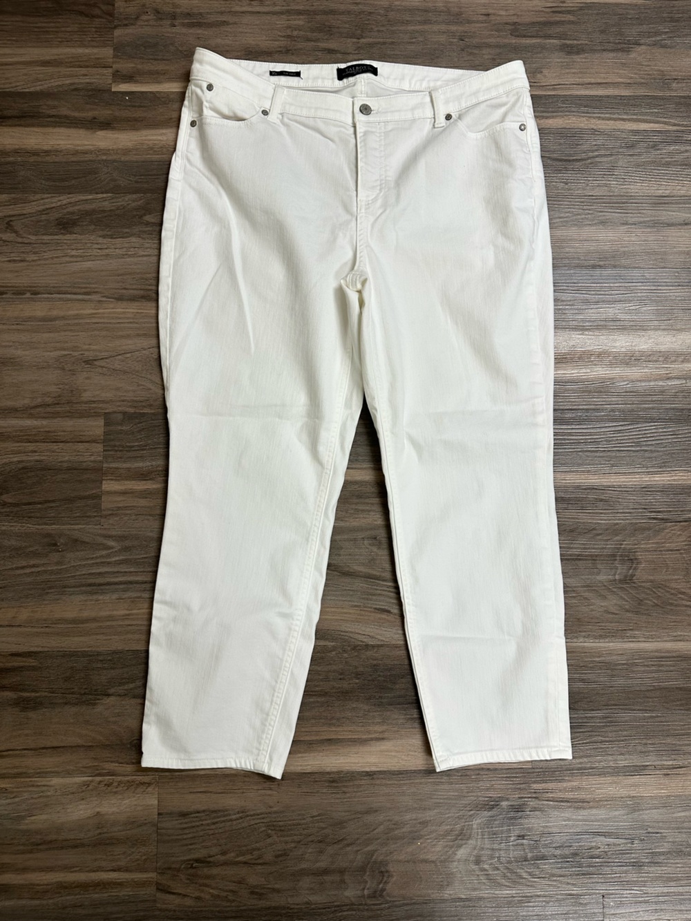 Talbots Flawless Five Pocket Slim Ankle White Jeans